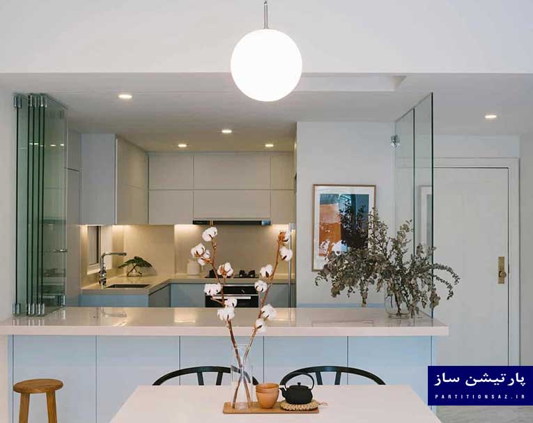 پارتیشن شیشه ای | اتاق های کوچک مدرن9